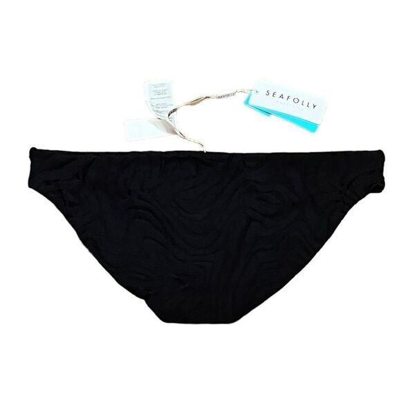Seafolly Australia Women’s Black Hipster Second Wave Swim Bottoms, Size 10, NWT - Picture 4 of 10